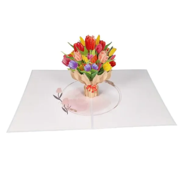 3D Přání - Kytice tulipánů