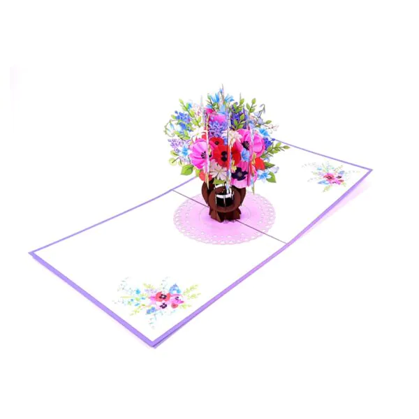 3D Přání - Váza s maceškami